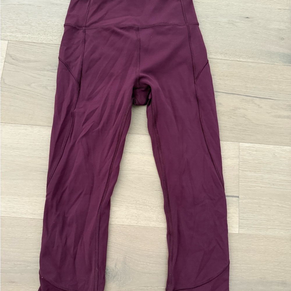 Burgundy Lulu lemon leggings